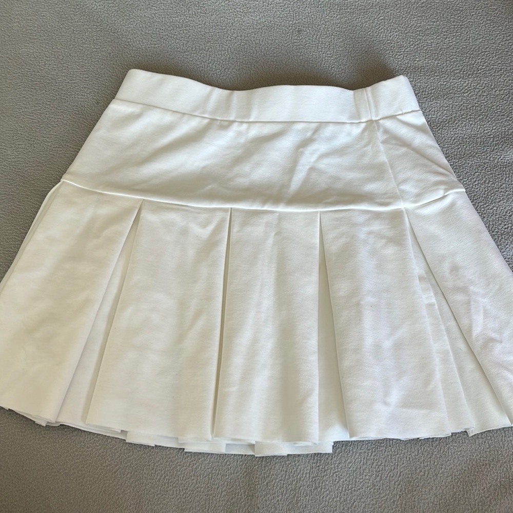 White tennis skirt